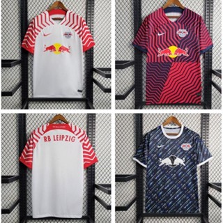 เสื้อกีฬาแขนสั้น ลายทีมชาติฟุตบอล Leipzig 23-24 RBL ชุดเหย้า คุณภาพสูง ไซซ์ S-2XL