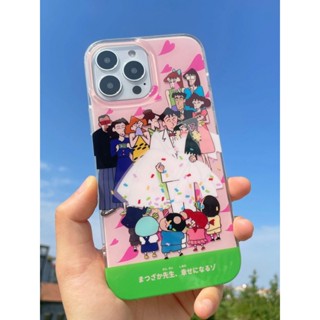 เคสโทรศัพท์มือถือแบบนิ่ม ใส กันกระแทก ลายการ์ตูนชินจัง สําหรับ iPhone 14promax 13pro 12 11 x xr xsmax 7plus 8 se