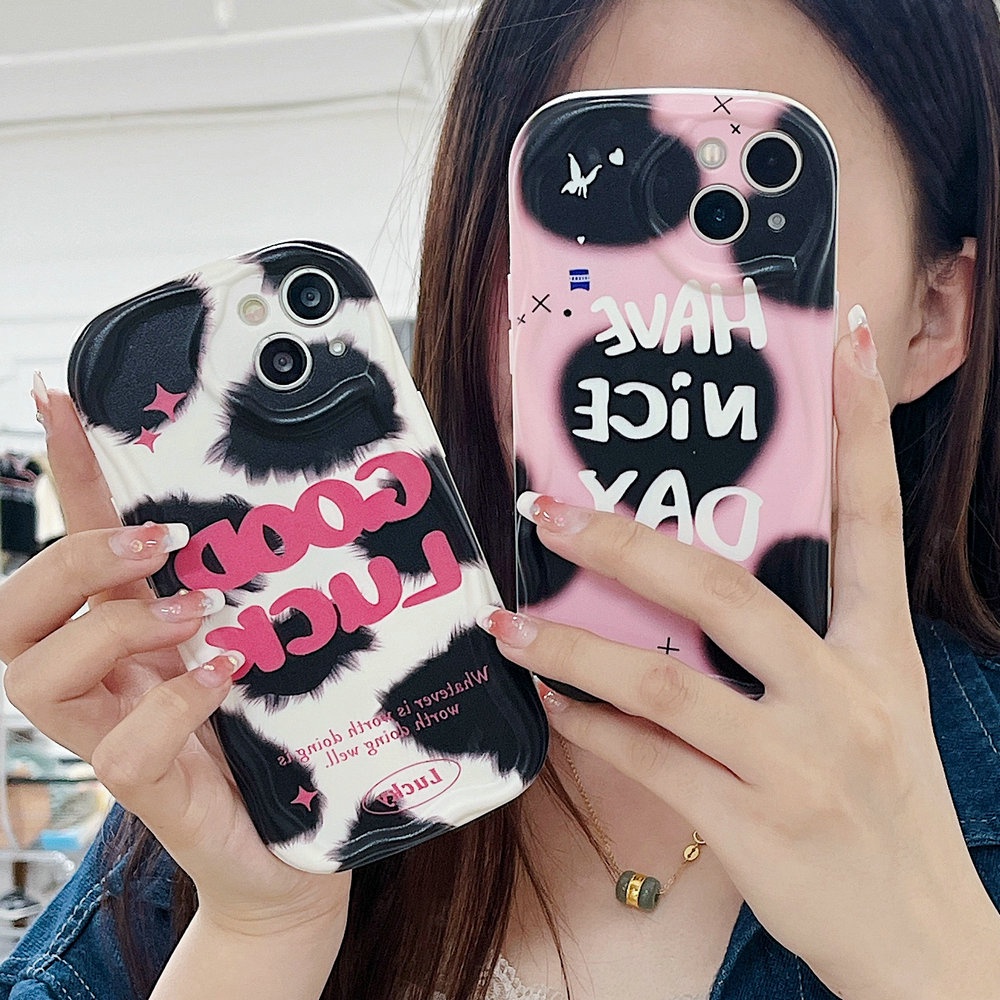 NY| เคส สำหรับ Vivo V9 Youth V15 V20 V23 V23E V25 V25E V27 V27E V29 Lite Soft Cream Good Luck Nice Day Hairball Love Heart Case