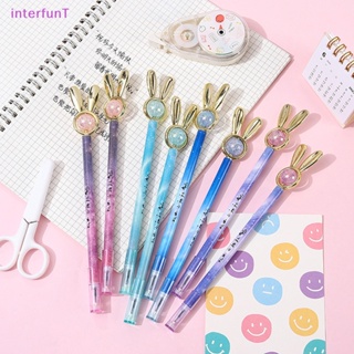 [InterfunT] ปากกาเจล 0.5 มม. ลายการ์ตูนกระต่ายน่ารัก สีดํา สําหรับนักเรียน สํานักงาน [ใหม่]