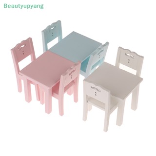 [Beautyupyang] ชุดโต๊ะเก้าอี้จิ๋ว 1:12 อุปกรณ์เสริม สําหรับบ้านตุ๊กตา