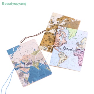 [Beautyupyang] กระเป๋าสตางค์ กระเป๋าใส่หนังสือเดินทาง บัตรประจําตัว แผนที่โลก แบบพกพา