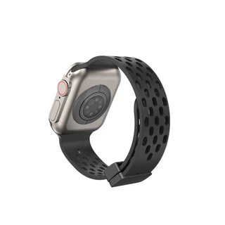 สายนาฬิกาข้อมือซิลิโคนแม่เหล็ก ระบายอากาศ สําหรับ Apple Watch Ultra 49/45/41/40/44 มม. 38 มม. 42 มม. iWatch series 8 7 6 5 4