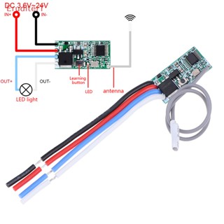 [EruditerT] 433mhz 1CH RF รีเลย์รับสัญญาณ สวิตช์ไฟ รีโมทคอนโทรล แบบไร้สาย โมดูลไมโคร [ใหม่]