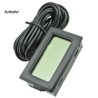 Turbobo เครื่องวัดอุณหภูมิความชื้น หน้าจอ LCD ขนาดเล็ก แบบพกพา พร้อมโพรบ