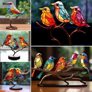 【DREAMLIFE】Bright and Playful Colorful Birds Ornament Tabletop Bird Decoration and Figurine