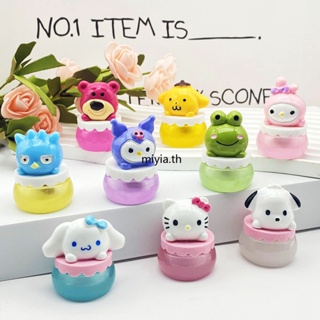 Sanrio พวงกุญแจเรซิ่น รูปการ์ตูนสัตว์ เรืองแสง ทนทาน DIY สําหรับตกแต่งบ้านตุ๊กตา