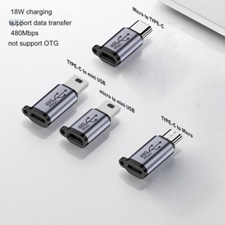 Ch*【พร้อมส่ง】อะแดปเตอร์แปลง Usb-C เป็น Micro Usb Mini Usb Type-C ตัวเมีย เป็น Micro Usb ตัวผู้ สําหรับโทรศัพท์ แท็บเล็ต กล้อง C