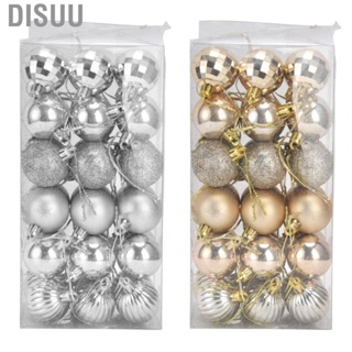 Disuu Christmas Ball Ornaments 4cm Diameter 6 Styles Xmas Tree Decoration Safe PVC Shatterproof Reusable for Hotels