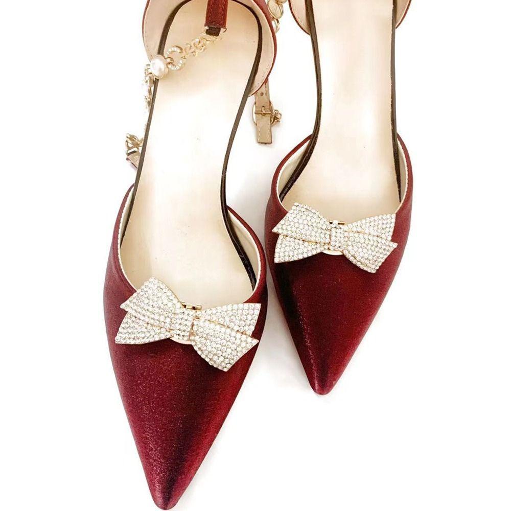 OSIER1 คลิปติดรองเท้า ประดับโบว์ คริสตัล พลอยเทียม แวววาว สําหรับตกแต่งรองเท้าเจ้าสาว งานแต่งงาน 1 ชิ้น - รูปที่ 6