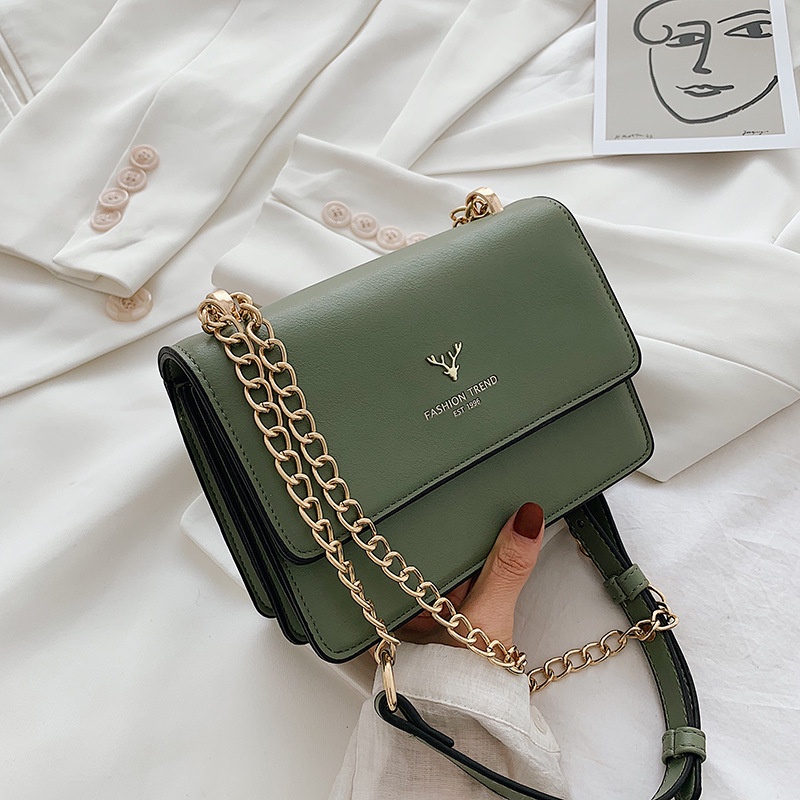 🔥 กระเป๋าสะพายแฟชั่นใหม่   กระเป๋า Chainbag สไตล์เกาหลีสำหรับผู้หญิง（25）