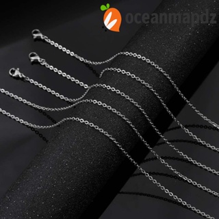 OCEANMAPDZ สายโซ่สเตนเลส สีทอง สีเงิน สําหรับทําเครื่องประดับ สร้อยคอ 10 ชิ้น ต่อล็อต