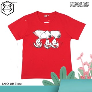 【hot sale】แตงโม (SUIKA) เสื้อยืดคอกลมแขนลายลิขสิทธิ์ SNOOPY (SN.O-011)