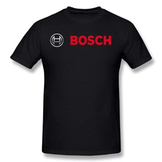 เสื้อยืดคอกลมผ้าฝ้ายสไตล์วินเทจ Bosch