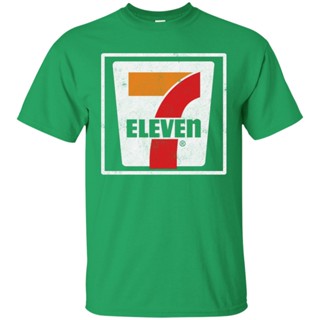 De32wew632 เสื้อยืด ผ้าฝ้าย พิมพ์ลาย 7-11 seven eleven retro distressed สําหรับผู้ชาย POI32SDF24712