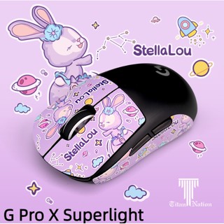 Suitable for Logitech GPW mouse anti-slip sticker G Pro X Superlight wear-resistant dust-proof sweat-absorbing leather material cartoon film