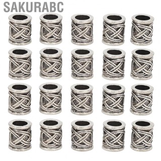 Sakurabc Hair Tube Beads Alloy Scratch Resistant Beard DIY for Men Role Play