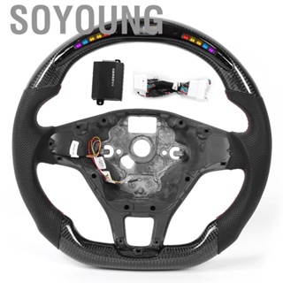 Soyoung Performance Steering Wheel Preforated Leather W/ Red Stitching Carbon Fiber For Volkswagen Mk7 Mk7.5  2013 2014-2020