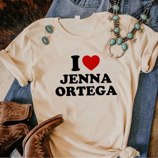 เสื้อยืด พิมพ์ลายกราฟิก Jenna Ortega Y2K สไตล์ฮาราจูกุ สําหรับผู้หญิง