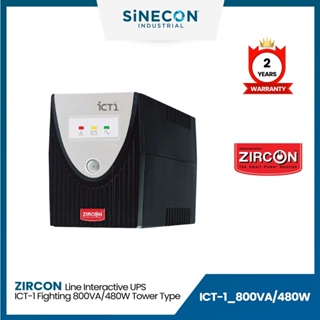 ZIRCON เครื่องสำรองไฟฟ้า Line Interactive UPS/ ICT-1 Fighting/ 800VA/480W/ LED Indicator (Tower type)