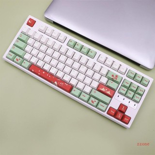 Zzz ปุ่มกดคีย์บอร์ดเล่นเกม PBT 136 คีย์ สําหรับ GK61 64 68 104 108 DIY