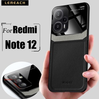 เคสโทรศัพท์มือถือหนัง ป้องกันรอยนิ้วมือ หรูหรา สําหรับ Redmi Note 12 Tubro Note 12 4G Note 12 Pro+ 5G Note 11T Pro