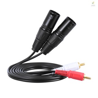 [พร้อมส่ง] สายเคเบิลเสียงสเตอริโอ XLR ตัวผู้ เป็น RCA ตัวผู้คู่ 1.5 ม. 5 ฟุต สําหรับเครื่องขยายเสียงไมโครโฟน Mxing