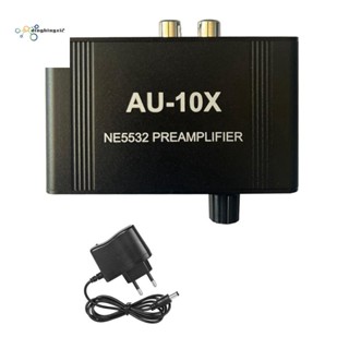 Au-10x NE5532 บอร์ดขยายเสียงสเตอริโอ 20Db RCA 3.5 มม. ปลั๊ก EU