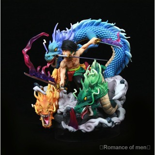 โมเดลฟิกเกอร์ One Piece Three-Knife Flow Three-Dragon Zoro XZ.XS Joint Cooperation บรรจุกล่อง สําหรับตกแต่ง 3SGY