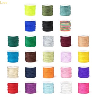 Love สายไนล่อนถัก 49 หลา 0 8 มม. 26 สี สไตล์จีน สําหรับสร้อยข้อมือ เครื่องประดับ