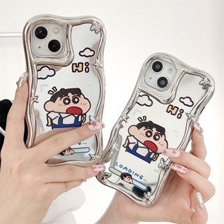 เคสโทรศัพท์มือถือ ซิลิโคนนิ่ม กันกระแทก ลายการ์ตูนชินจังน่ารัก สร้างสรรค์ สําหรับ Iphone 14promax 13 12 11 14pro