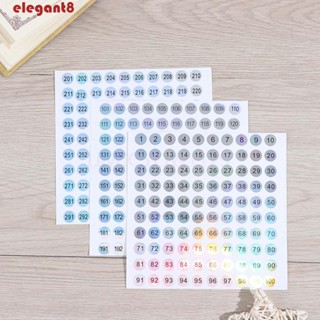 ELEGANT สติกเกอร์เลเซอร์ รูปตัวเลข มีกาวในตัว สําหรับตกแต่งสมุดภาพ เครื่องเขียน ยาทาเล็บ DIY