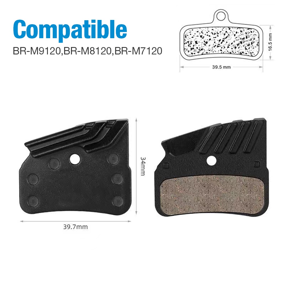 แผ่นเบรกเซรามิกสำหรับ Shimano M9120/M8120/M7120 ใช้งานกับจักรยาน N03A/N04C/DO2S