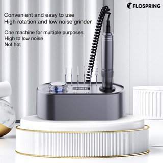 Flospring เครื่องขัดเล็บไฟฟ้า 40000rpm ความเร็วสูง เสียงเบา ปรับได้ สําหรับร้านเสริมสวย