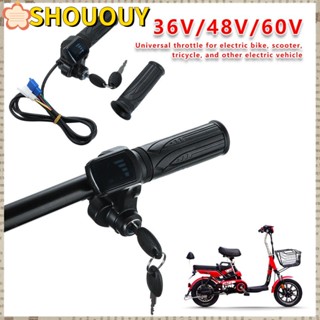SHOUOUY ตัวเร่งบิดจักรยาน หน้าจอ LCD 36V 48V 60V ทนทาน