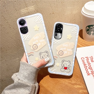 พร้อมส่ง ใหม่ เคสโทรศัพท์มือถือ ซิลิโคนนิ่ม ใส เบาพิเศษ ลายการ์ตูนหมี สําหรับ OPPO Reno10 Reno10 Pro+ Plus 5G OPPO A78 4G 2023 Reno10 Pro 5G