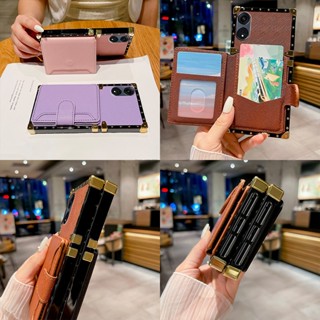 ไม้กางเขน แม่เหล็ก ร่องโดก้า เปลือกโทรศัพท์ For OPPO Realme C25 C15 C12 A93 A73 A53 A32 A31 A91 A9 A5 2020 A52 A92 RealmeX เคสมือถือ Cortex Multi-position slot Cross card package Soft Shell Protective Case