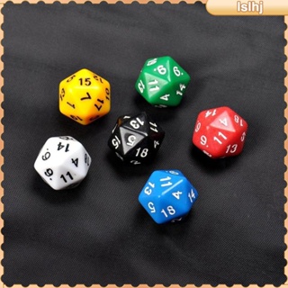 [Lslhj] ชุดลูกเต๋า D20 20 ด้าน สําหรับเกมกระดาน RPG Roleplaying Party Couleur 1# 6 ชิ้น