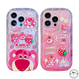 เคสโทรศัพท์มือถือ ขอบโค้ง ลายตุ๊กตาหมีสตรอเบอร์รี่ 3D DIY สําหรับ Samsung A14 A24 A13 A12 A51 A03 A20s A30 A52s A03s A20 A02s A04s A04 A50 A50s A23 A32 A30s A10s A52 A21s A11 A31 M14