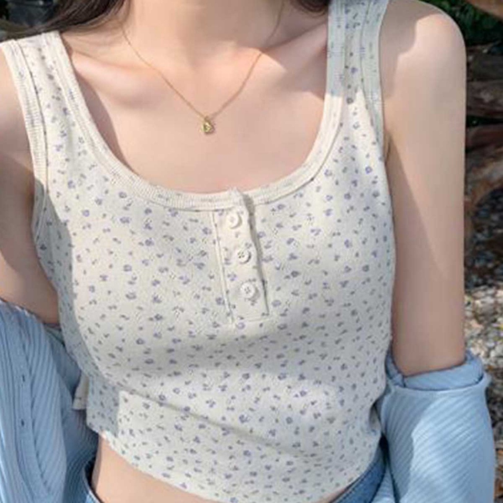 เสื้อกล้ามครอปแฟชั่นผู้หญิง ส่งของทุกวัน