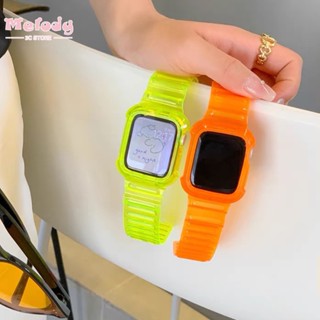 สายนาฬิกาข้อมือ แบบใส สําหรับ iwatch series 8 7 6 SE 5 4 3 45 44 42 41 40 38 มม.