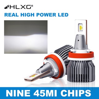 【สว่างมาก】หลอดไฟหน้ารถยนต์ Led HLXG 25000LM H11 H7 U6 H4 HB3 9005 HB4 9006 6500K 90W 12V