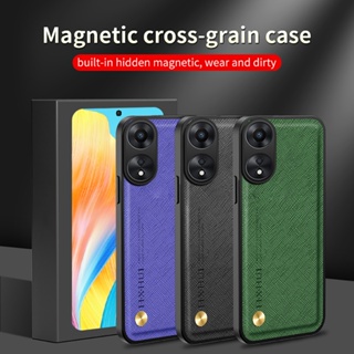 For Oppo A98 5G 6.72" CPH2529 A1 Shockproof Cover Luxury Leather Cross pattern Casing Magnetic shell