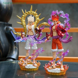 Seaf&gt; ฟิกเกอร์อนิเมะ One Piece Luffy GEAR 5 Nika Sun God สําหรับเก็บสะสม