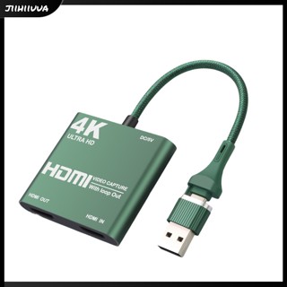 Jl- การ์ดจับภาพวิดีโอ 4k 1080p Usb 3.0 Type C เป็น Hdmi 2 In 1 พร้อมห่วงเอาท์พุต 60FPS