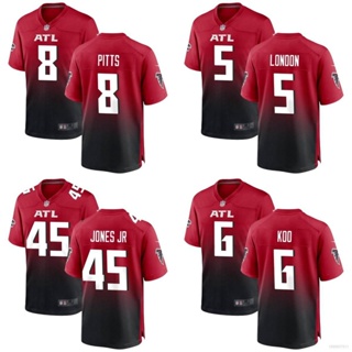 เสื้อกีฬาแขนสั้น ลายทีมชาติฟุตบอล London Koo Pitts Jones สีแดง HQ1 2023-2024 NFL Atlanta Falcons พลัสไซซ์ QH1