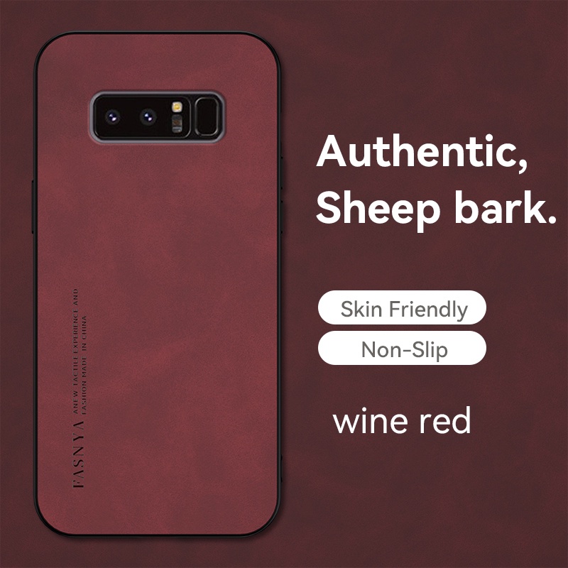 เคสโทรศัพท์มือถือหนังแกะ กันกระแทก สีพื้น หรูหรา สําหรับ Samsung Note 8 case 9 10 20 Plus M52 M53 M23 S20 Ultra ราคา ถูกที่สุด ดีลบีเคเค แกลเลอรีภาพที่ 7