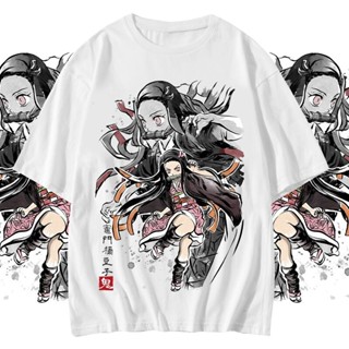 เสื้อยืด พิมพ์ลายอนิเมะดาบพิฆาตอสูร Kimetsu No Yaiba Nezuko Tanjirou Kamado Zenit Rengoku สําหรับผู้ชาย