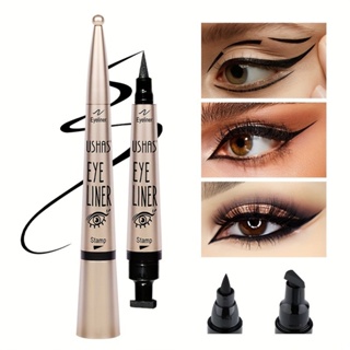 【COD】Ushas 1pc Black Eyeliner Stamp Pen Eyes Double-headed Winged Eye Liner Template Seal Eyeliner Cosmetic Tool Pen Professional Eye Make Up Tools