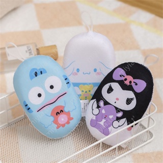 Sanrio Bath Ball Hellokitty Mymelody Cinnamoroll Kuromi การ์ตูนอะนิเมะ Kawaii ฟองน้ำอาบน้ำ Wiping Bubble Net อุปกรณ์ห้องน้ำ miyia